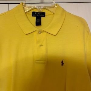 Yellow polo shirt